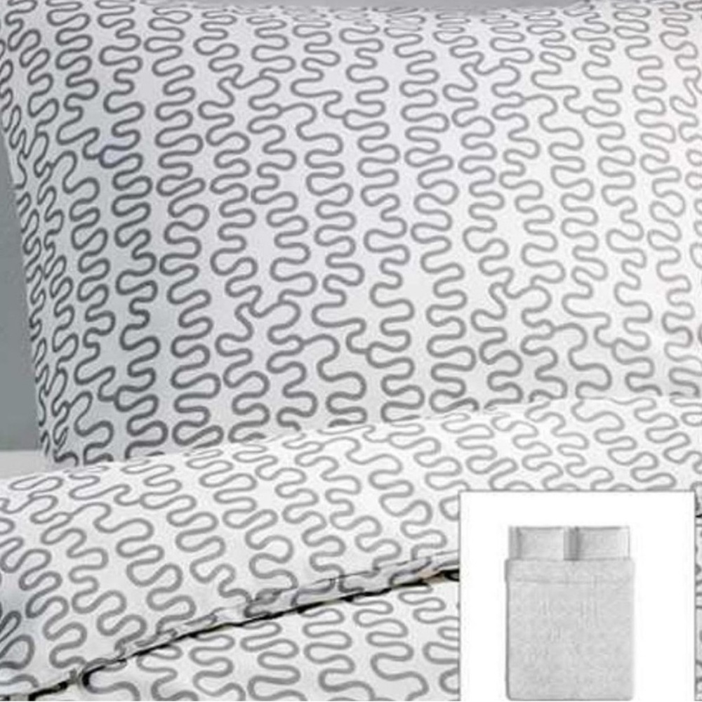New Ikea Krakris full/Queen duvet cover and 2 shams